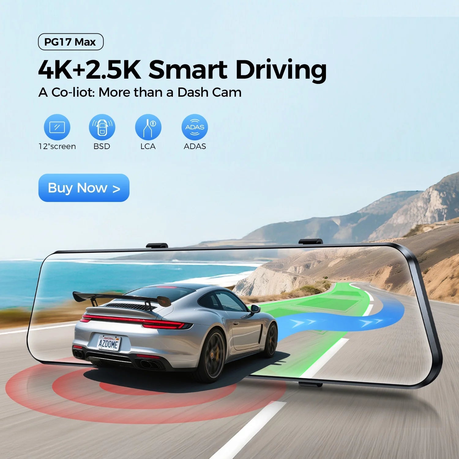 Mirror Dash Cams (Smart Rearview) - AZDOME Official Stores