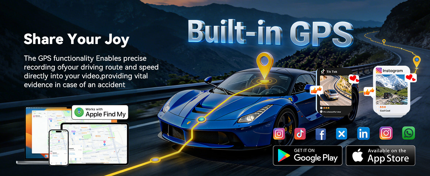 AZDOME M350 3/4‑Channel Dash Cam | 2K Front + 1080P x3 | 5G WiFi GPS | Voice Control | IR Night Vision