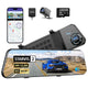 AZDOME PG17 Pro Mirror Dash Cam with STARVIS 2 IMX678, Front 4K and Rear 2.5K, Included 64GB Card, Voice Control, 5.8GHz WiFi