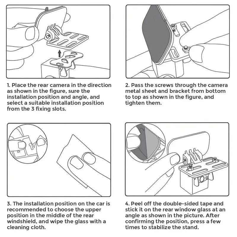 Rear Camera Holder Rear Window Bracket for Most Rear Dash Camera AZDOME PG16 PG16S PG18S M550 M63 M01 Pro Car Rear Cam - AZDOME Official Stores
