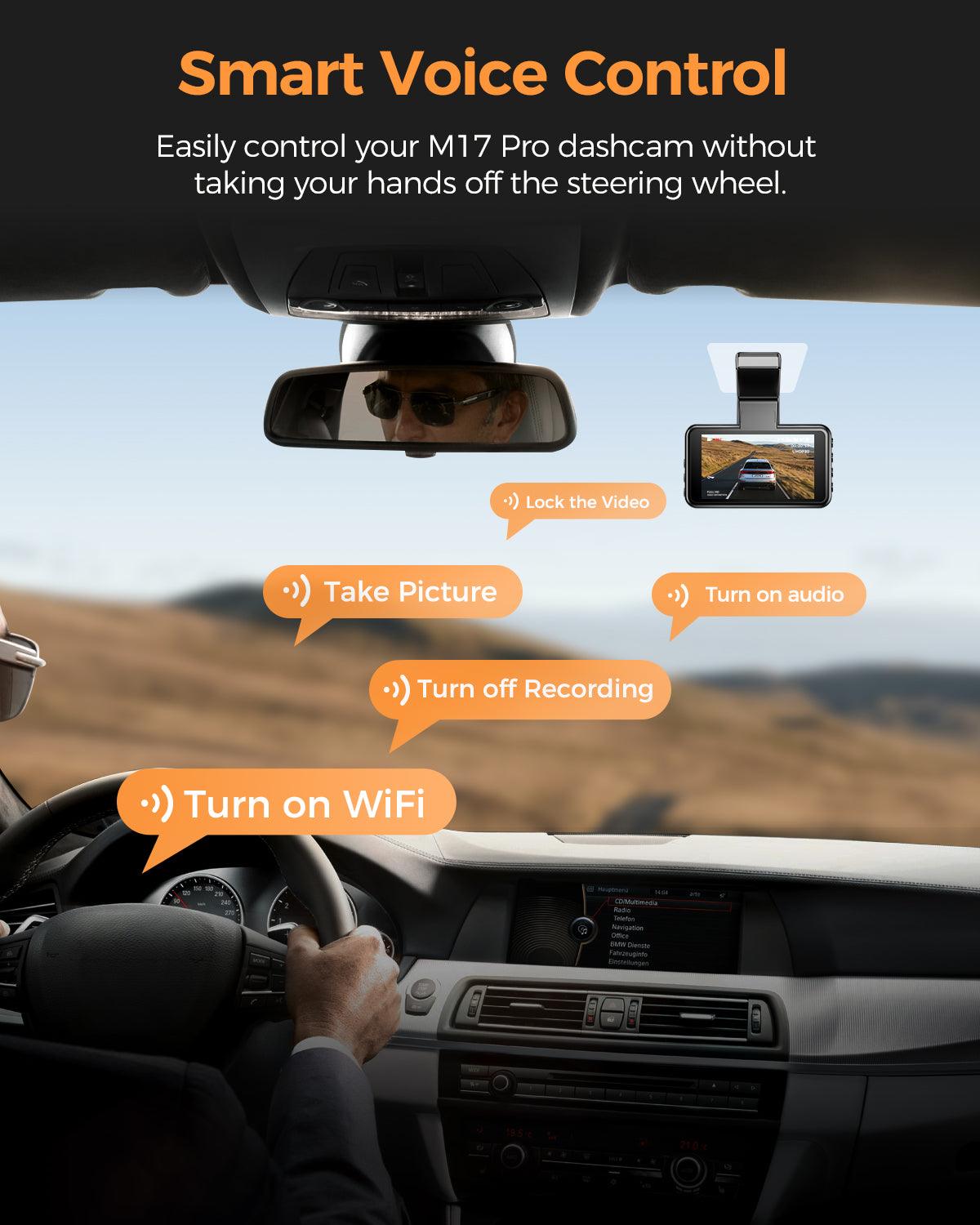 AZDOME M17 Pro Stealth Dual Dash Cam | 4K Front & 1080P Rear | WiFi 6 & ADAS - AZDOME Official Stores