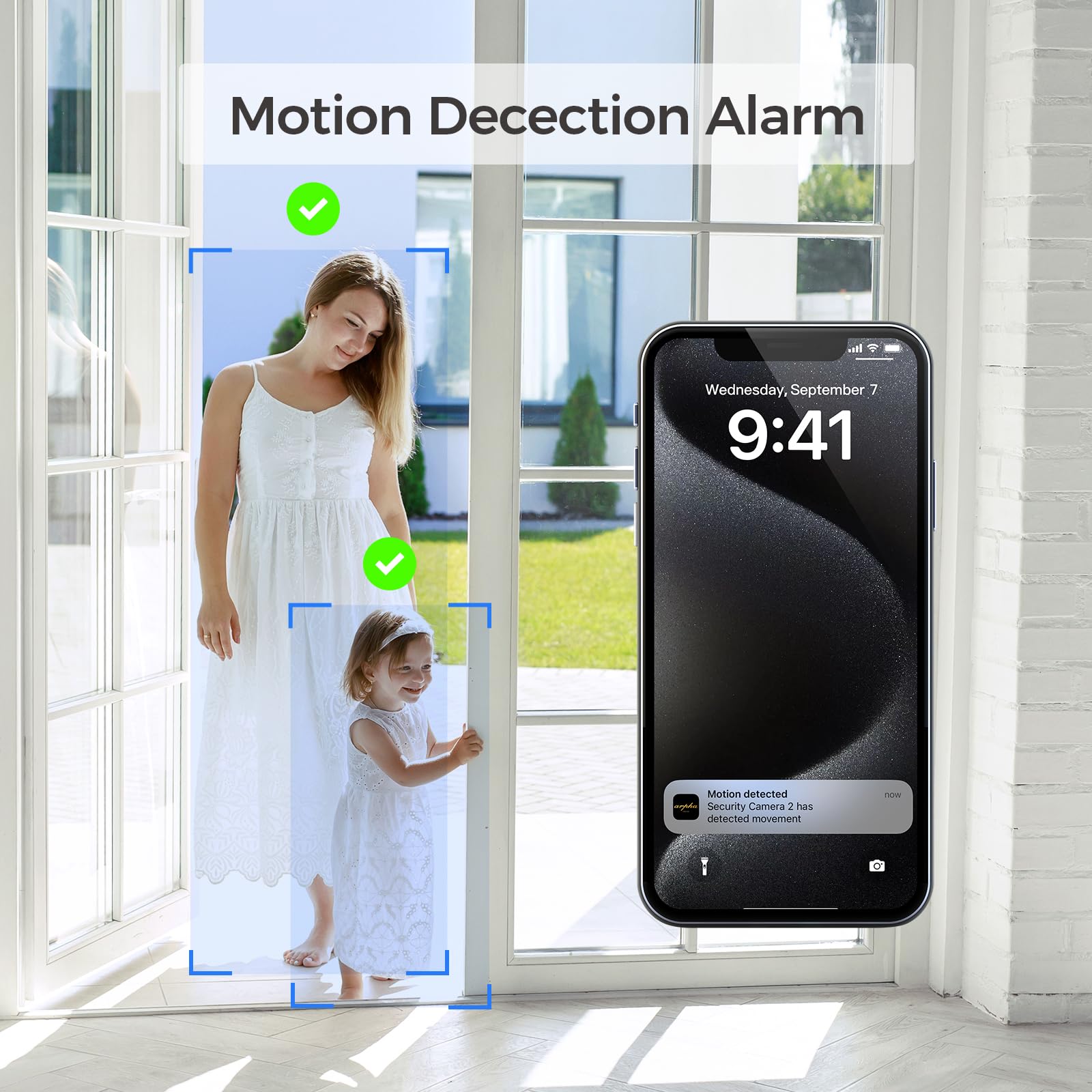 ARPHA Insight 2K Indoor Security Camera | Smart Pet & Home Monitor | AI Human & Sound Detection