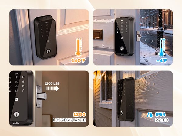 LNDU HK01 Smart Lock | Apple HomeKit Integration | Biometric Fingerprint & NFC - AZDOME Official Stores