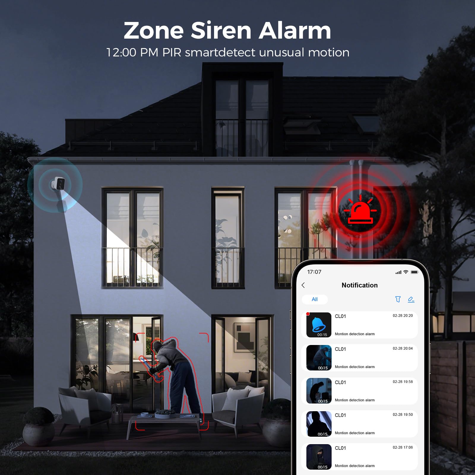 LNDU Sentinel 4K Wireless Outdoor Camera | 8MP Color Night Vision | Battery Powered & IP67 Waterproof - AZDOME Official Stores