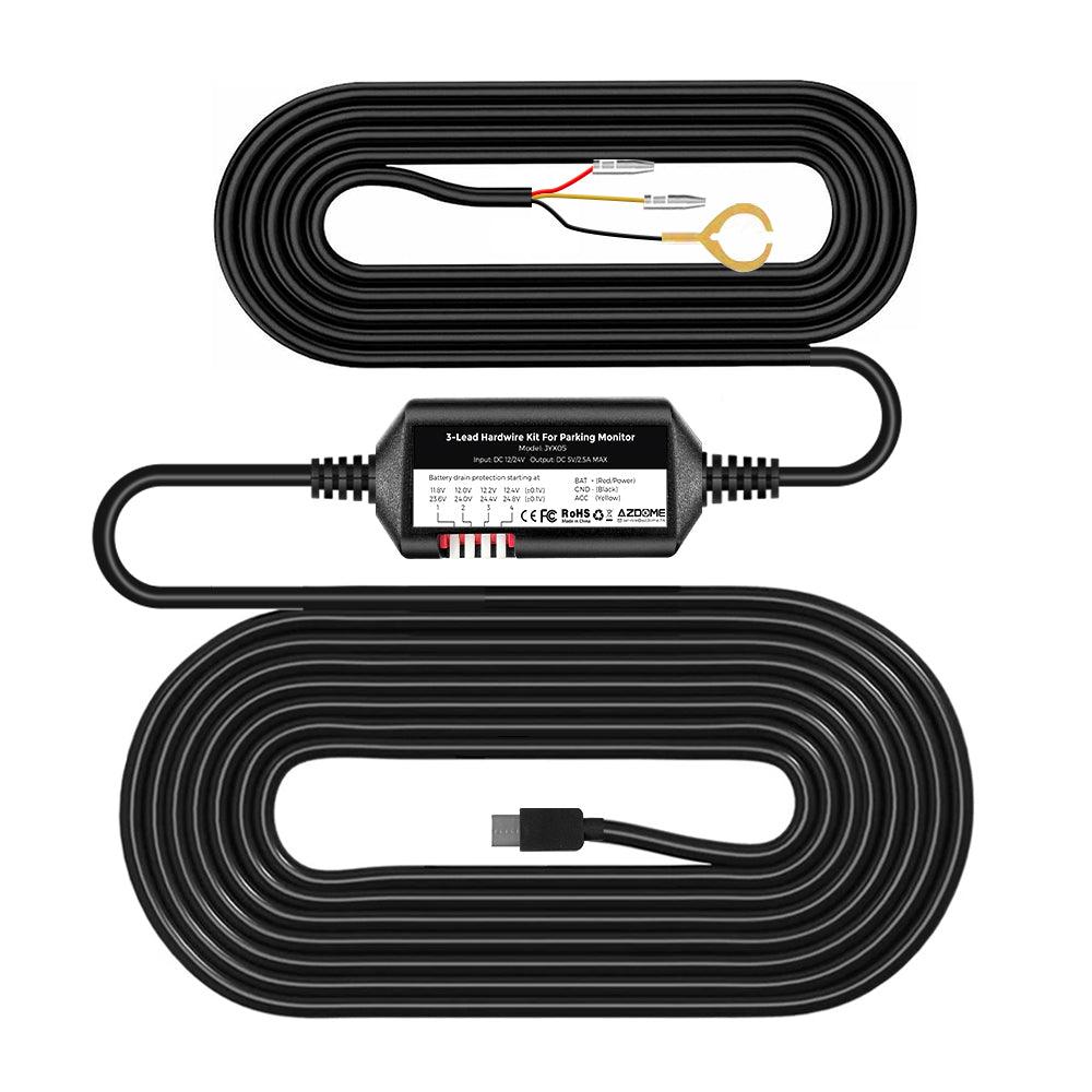 AZDOME JYX05 3 - Lead Hardwire Kit | Type - C | 24H Parking Mode & Battery Protection - AZDOME Official Stores