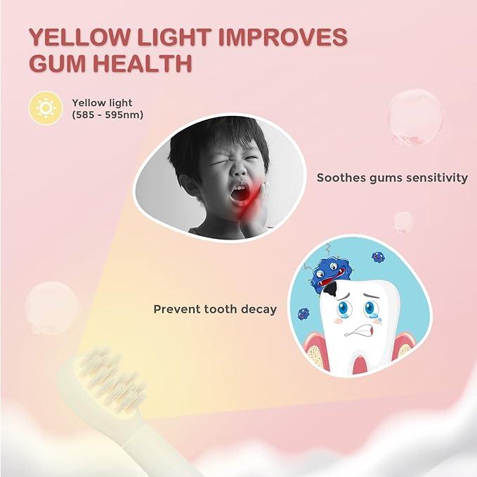 Arpha X3-A Kids Electric Toothbrush Age 1-8 Rechargeable Battery 3 Brush Heads - AZDOME Official Stores