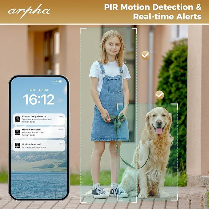 Arpha AL501 Smart Door Lock with 2K Video Camera Wi-Fi Two-Way Audio Motion Detection - AZDOME Official Stores