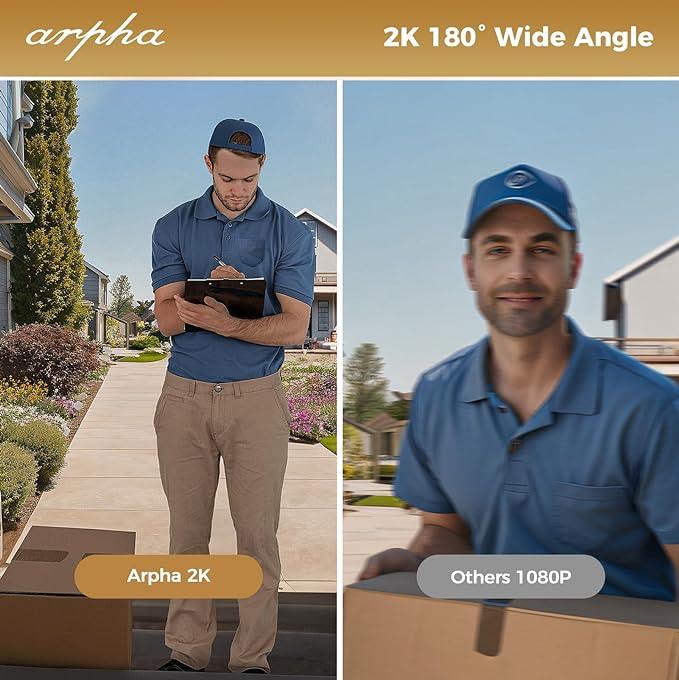 Arpha AL501 Smart Door Lock with 2K Video Camera Wi-Fi Two-Way Audio Motion Detection - AZDOME Official Stores