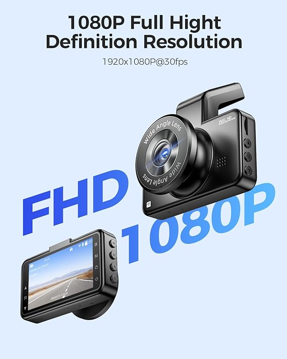 AZDOME M17 1CH Dash Cam 1080P with ADAS 3" Screen 24H Parking Mode - AZDOME Official Stores