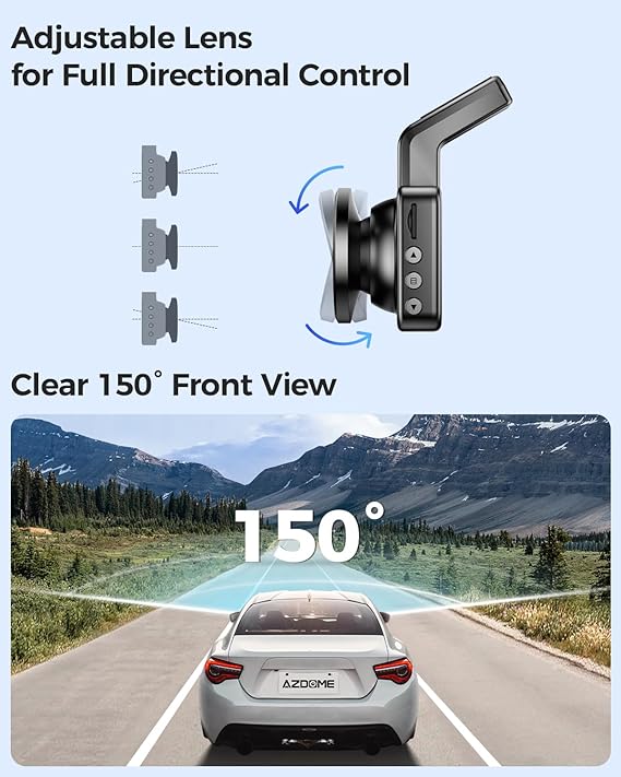 AZDOME M17 1CH Dash Cam 1080P with ADAS 3" Screen 24H Parking Mode - AZDOME Official Stores