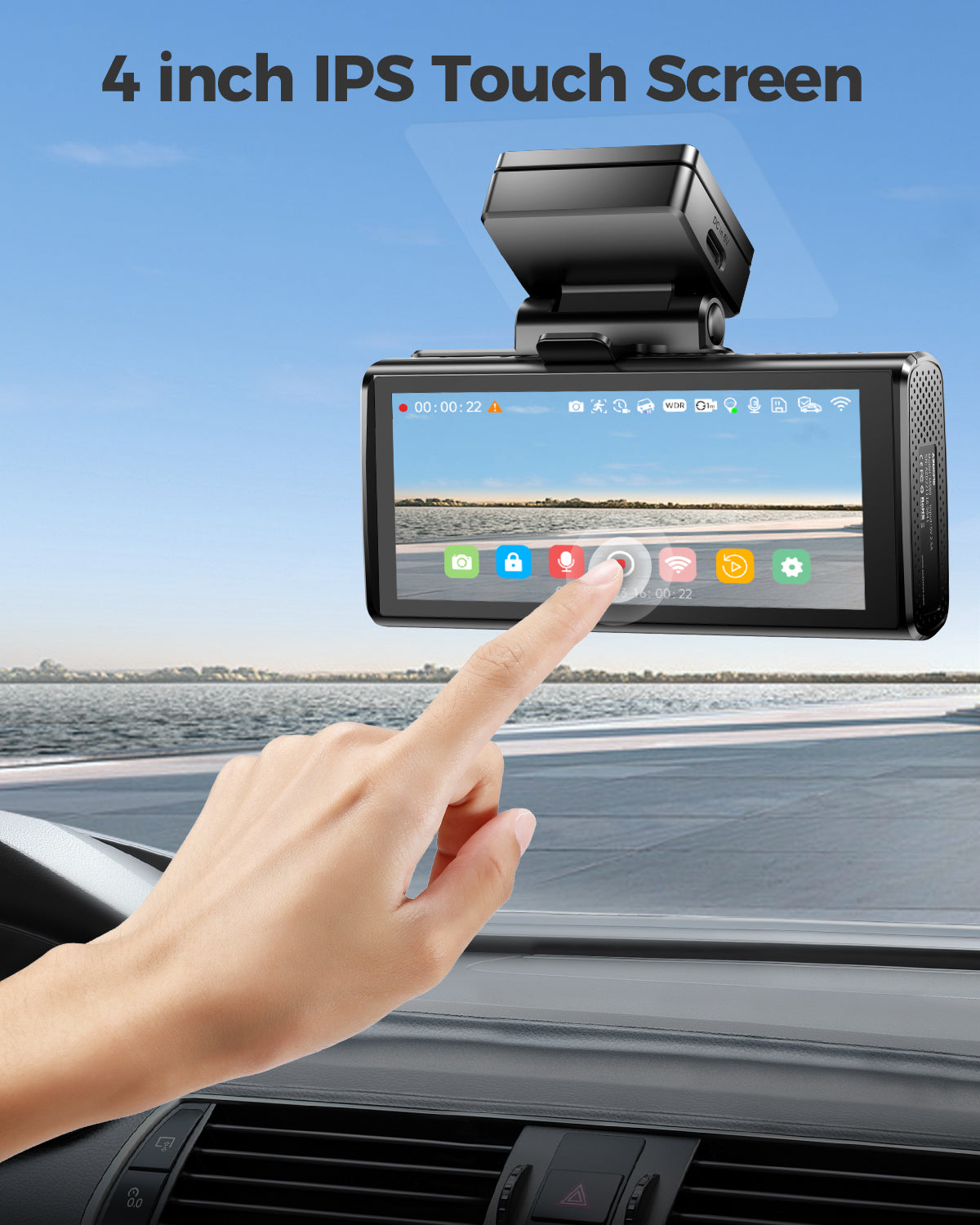 AZDOME M580 3CH Dash Cam 5K with 4" Touch Screen IR Night Vision 24H Parking Mode - AZDOME Official Stores