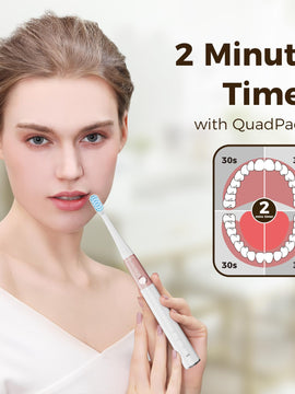 ARPHA Electric Toothbrush for Adults, Ultrasonic Electric Toothbrushes with 45000 VPM Deep Clean, Wireless Fast Charge， Smart Timer, 1 Charge for 60 Days