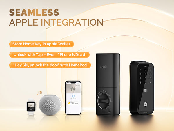 LNDU HK01 Smart Lock | Apple HomeKit Integration | Biometric Fingerprint & NFC