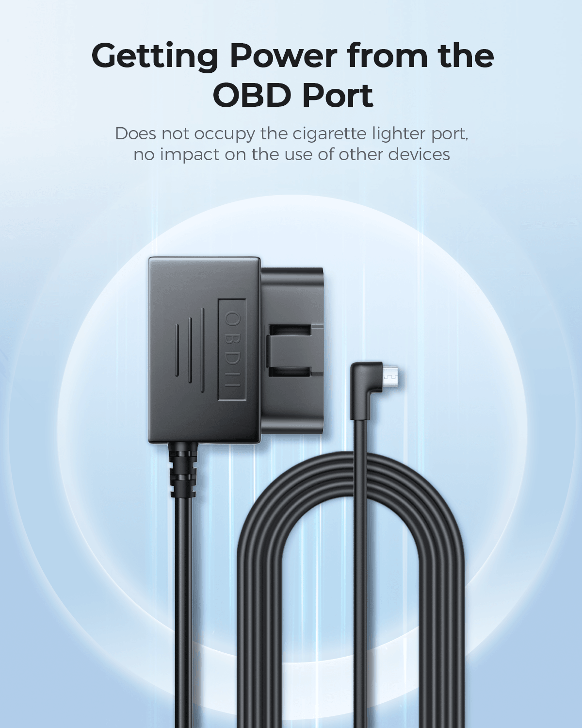 AZDOME OBD Hardwire Kit Mini USB Port, Support Parking Mode, 11FT 12V-24V to 5V for Dash Cam with Mini USB Port, Low Voltage Protection - AZDOME Official Stores