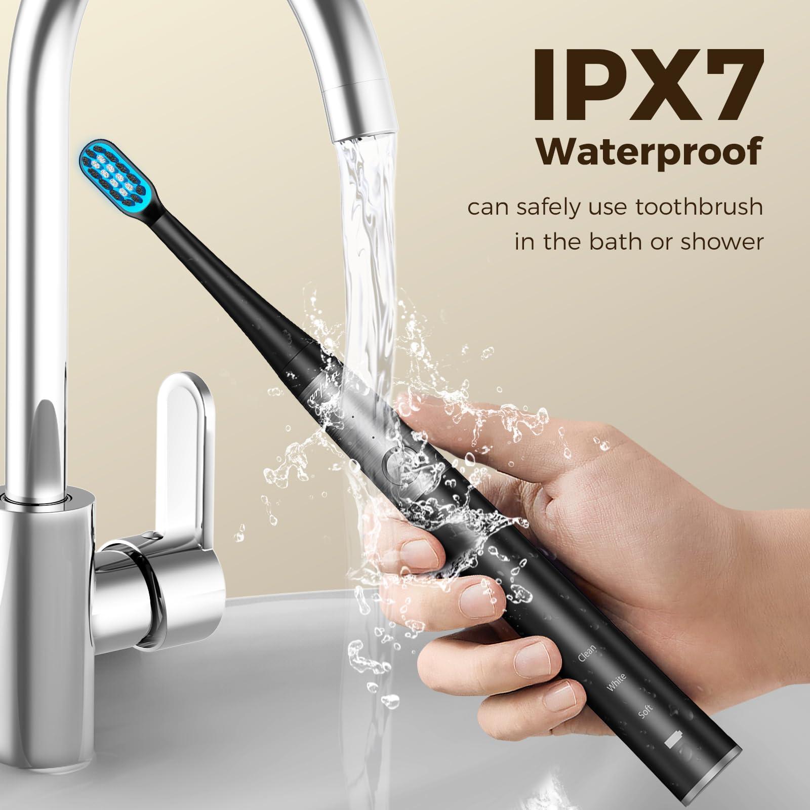 Arpha R1 Electric Toothbrush for Adults Ultrasonic Deep Clean Wireless Fast Charge 2 Brush Heads - AZDOME Official Stores