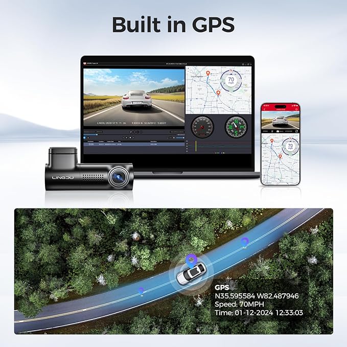 LINGDU D100 1CH Dash Cam 2.5K with 0.96" Screen Voice Control 24H Parking Mode - AZDOME Official Stores