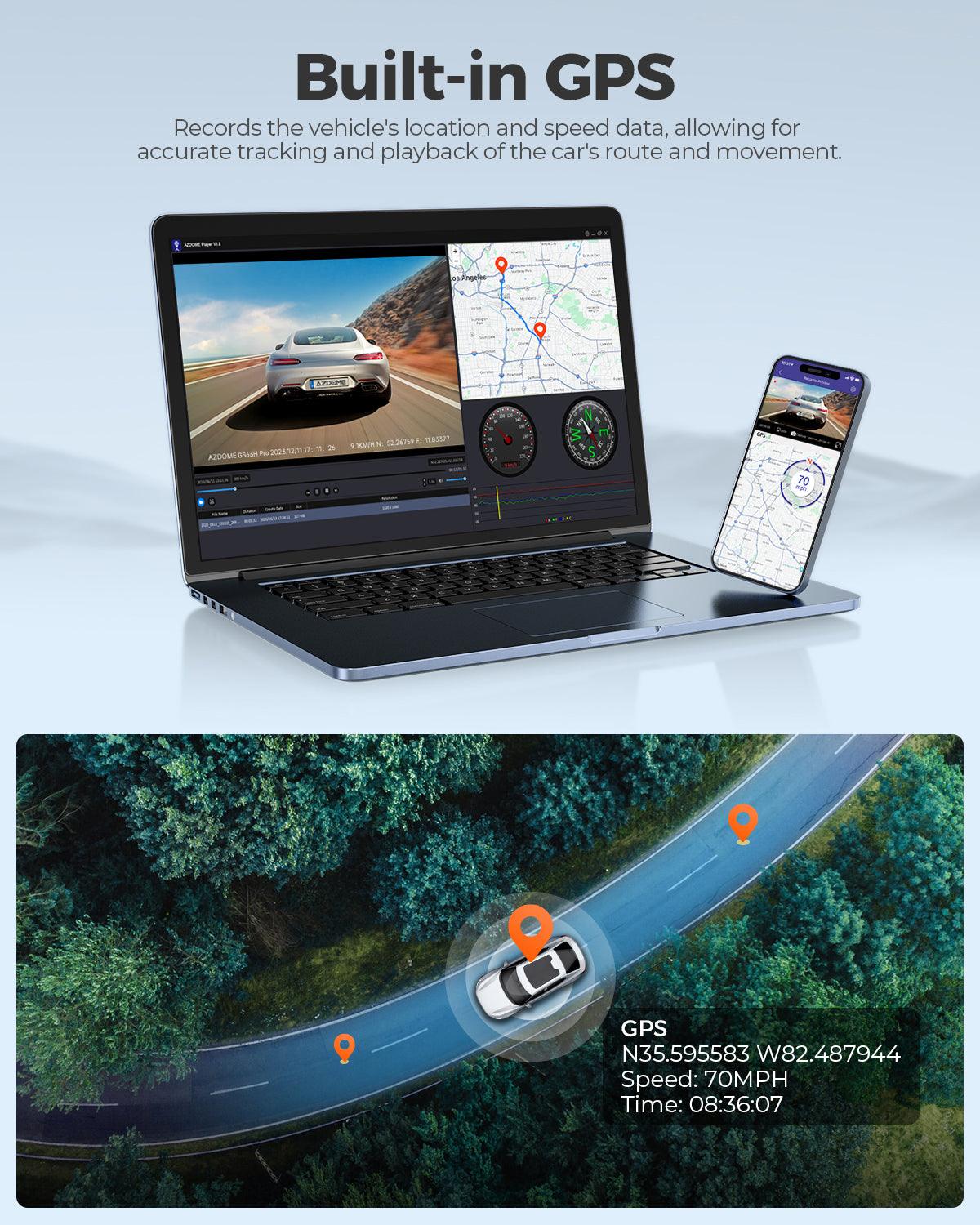 AZDOME GS63H Pro 2CH Dash Cam 4K with Super Night Vision 24H Parking Mode - AZDOME Official Stores