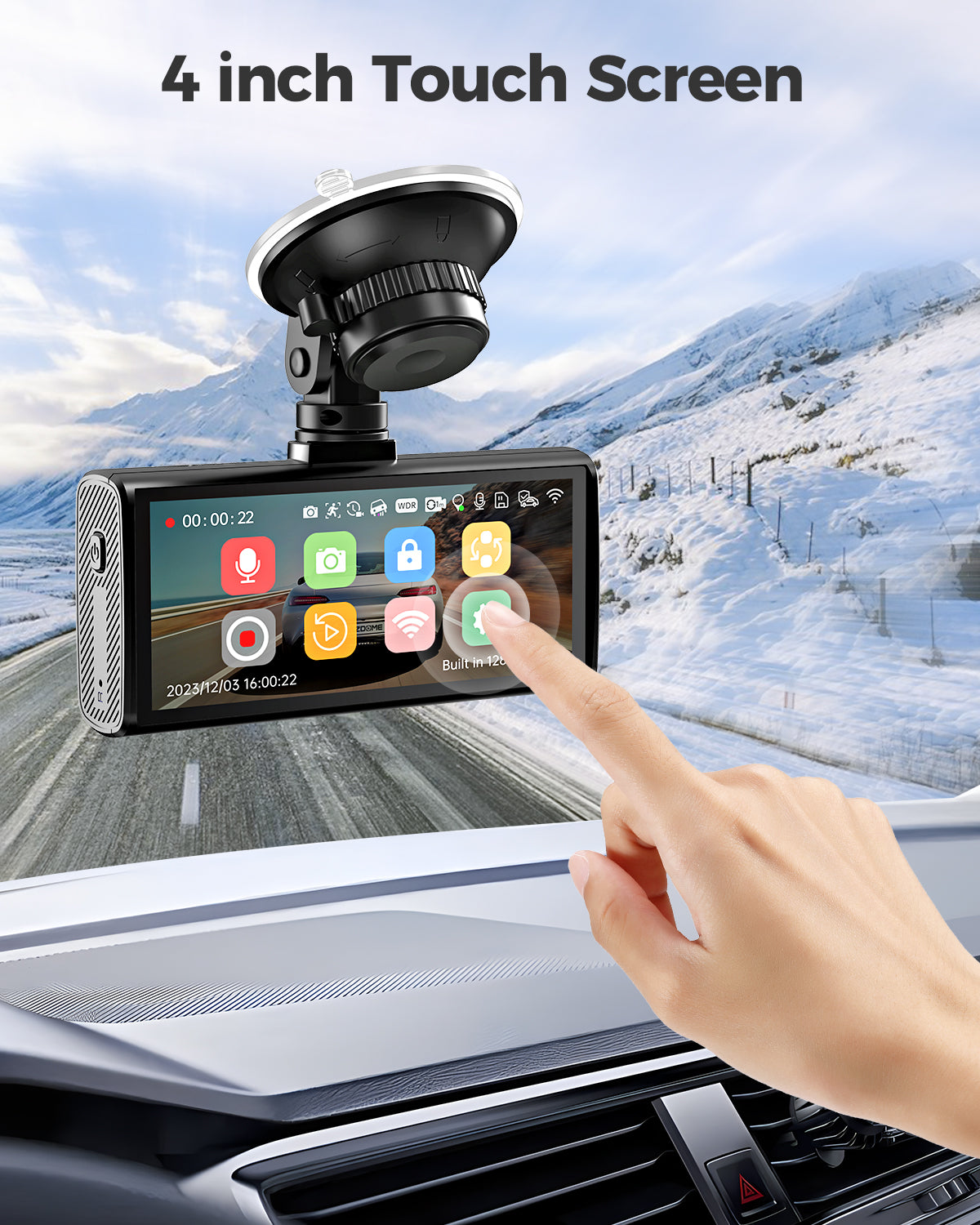 AZDOME M560 3CH Dash Cam 4K with 4" Touch Screen IR Night Vision 24H Parking Mode - AZDOME Official Stores