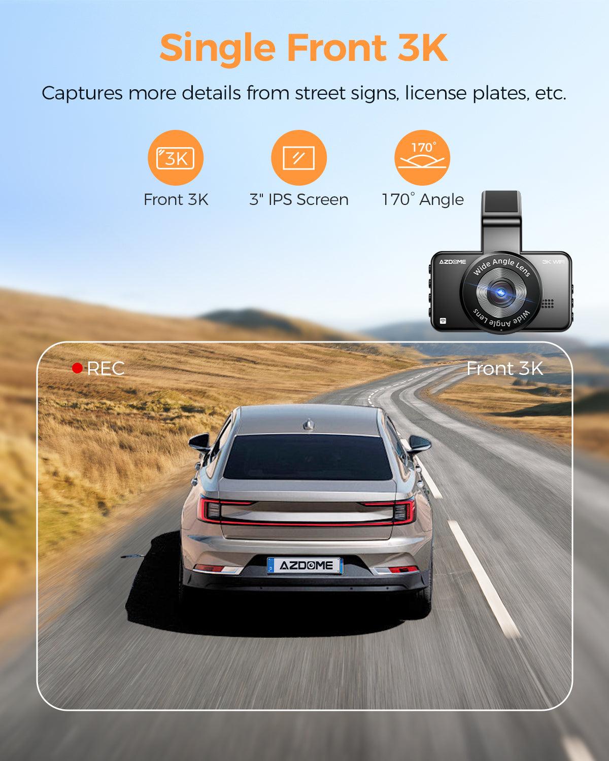 AZDOME M17 Pro Stealth Dual Dash Cam | 4K Front & 1080P Rear | WiFi 6 & ADAS - AZDOME Official Stores