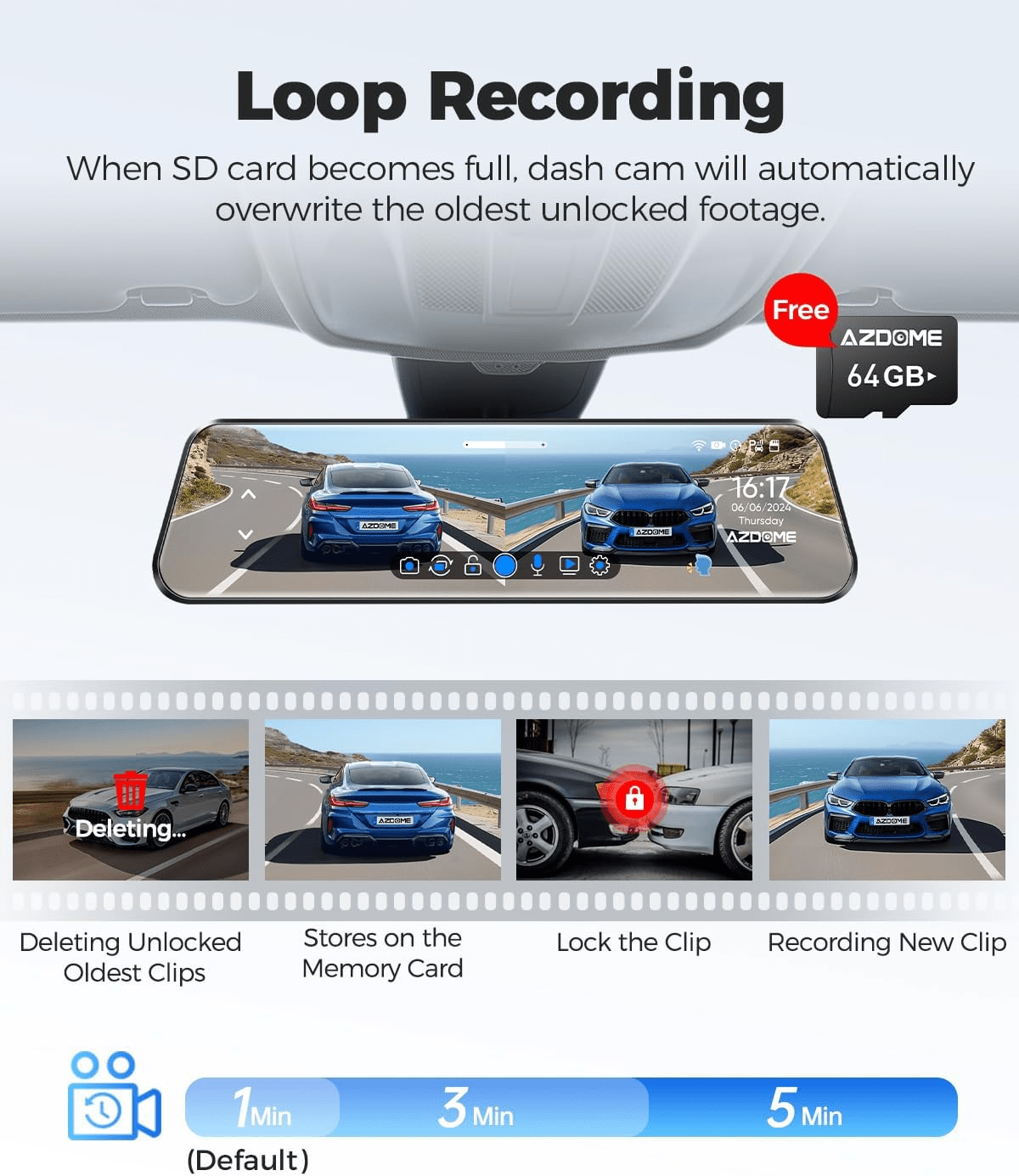 AZDOME PG17 Max Ultra 4K+4K Dual Mirror Dash Cam | STARVIS 2 Night Vision & ADAS - AZDOME Official Stores