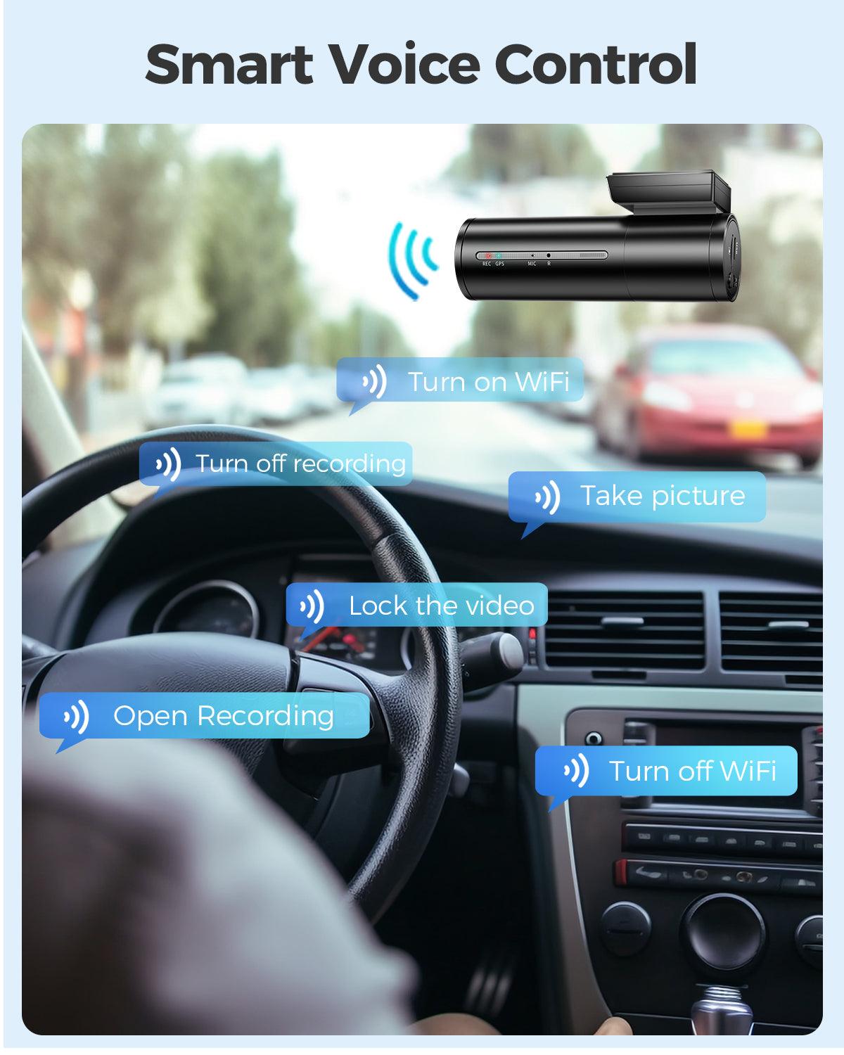 AZDOME M300S 2CH Dash Cam 4K with 5.8G WiFi GPS Voice Control WDR Night Vision 24H Parking Mode - AZDOME Official Stores