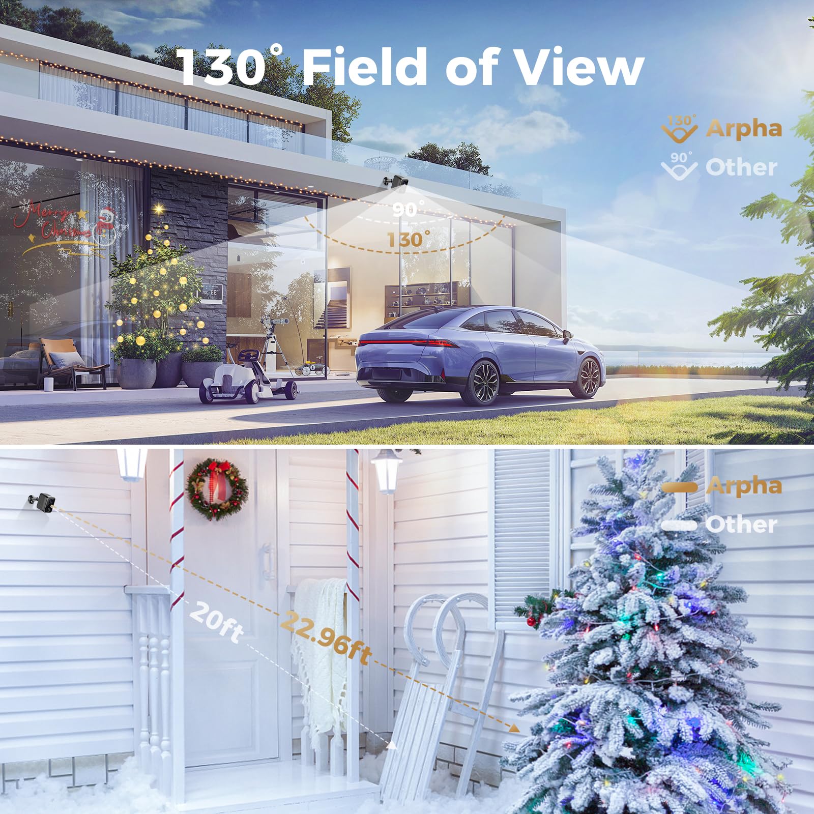 Arpha K03 Security Camera Wireless Outdoor 1080P 2 Way Talk PIR Human Detection SD/Cloud Storage - AZDOME Official Stores