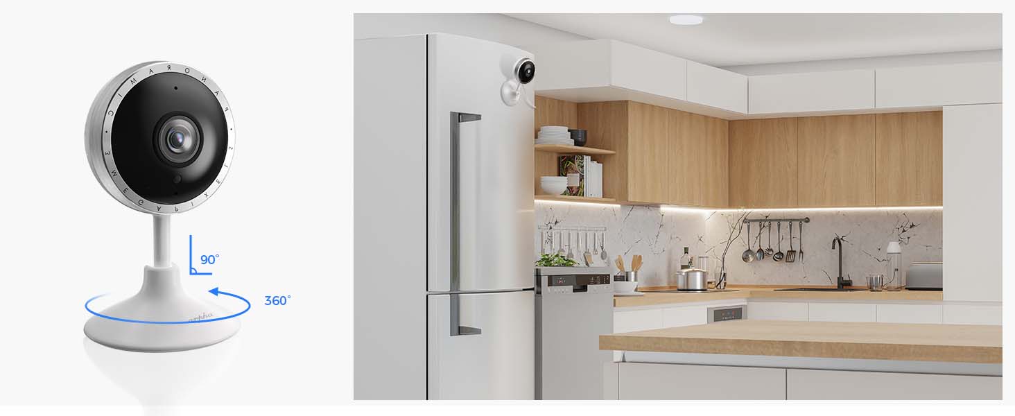 ARPHA Insight 2K Indoor Security Camera | Smart Pet & Home Monitor | AI Human & Sound Detection