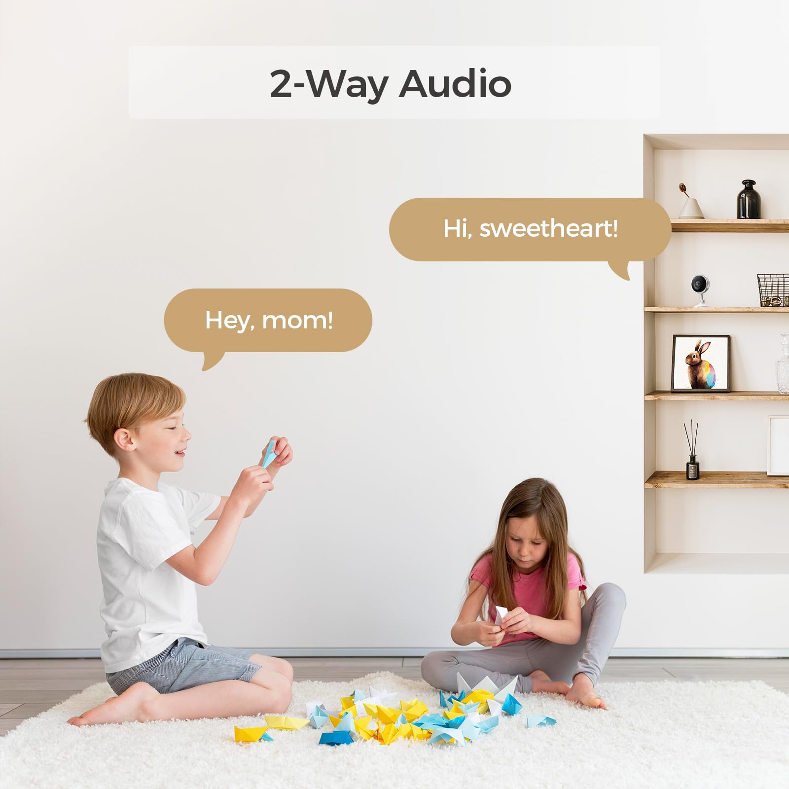 ARPHA Insight 2K Indoor Security Camera | Smart Pet & Home Monitor | AI Human & Sound Detection