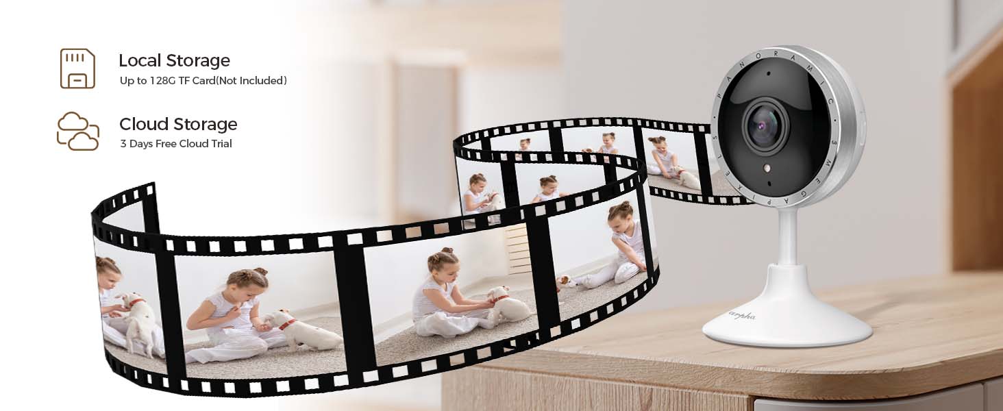 ARPHA Insight 2K Indoor Security Camera | Smart Pet & Home Monitor | AI Human & Sound Detection