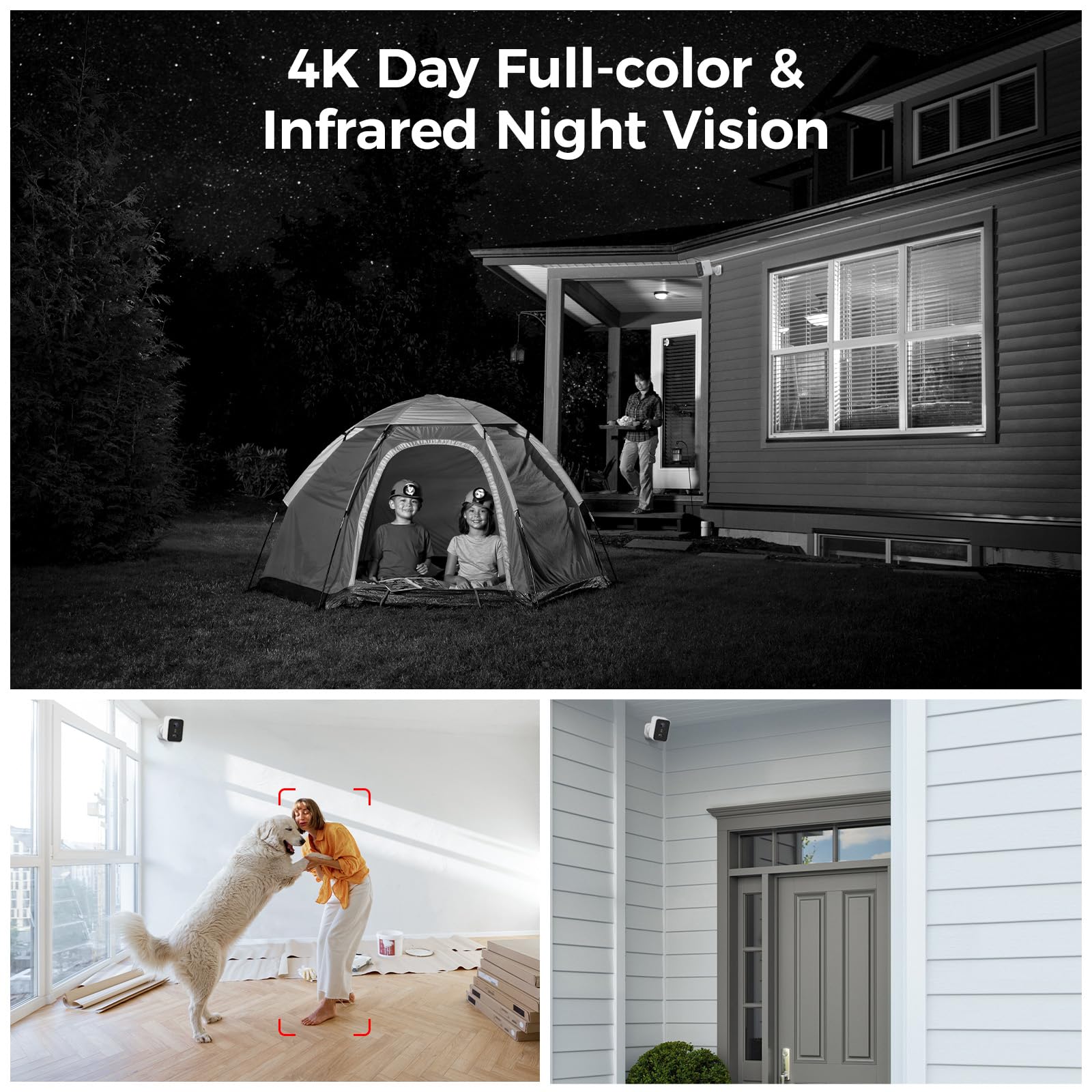 LNDU Sentinel 4K Wireless Outdoor Camera | 8MP Color Night Vision | Battery Powered & IP67 Waterproof - AZDOME Official Stores