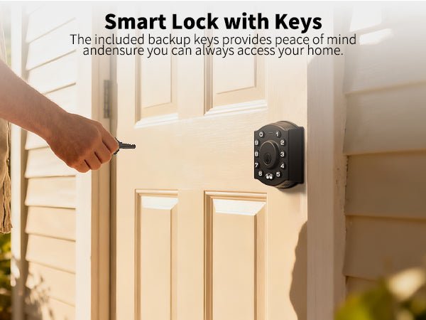 LNDU WL02 WiFi Smart Deadbolt | Alexa & Google Home Voice Control | Anti - Peep Keypad - AZDOME Official Stores