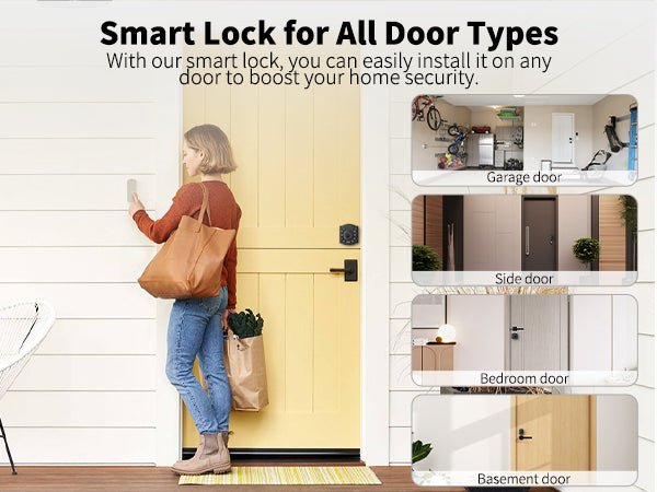 LNDU WL02 WiFi Smart Deadbolt | Alexa & Google Home Voice Control | Anti - Peep Keypad - AZDOME Official Stores