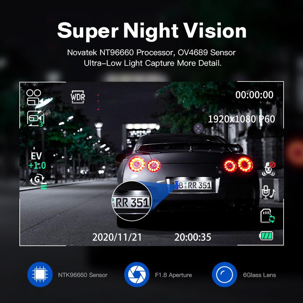 AZDOME GS63H 1CH Dash Cam 4K with Super Night Vision - AZDOME Official Stores